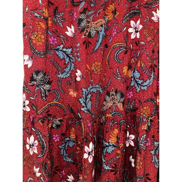 Max Studio Women's XS Maxi Skirt Elastic Waist Floral Pullover Boho Peasant - Picture 3 of 8